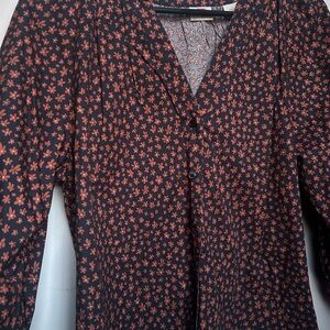 Floral Button-Up Blouse